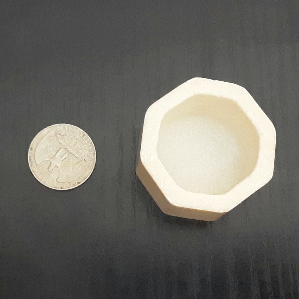 Vintage Stone Octagon Pill / Jewelry Holder BOGO50
